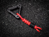 EDC Triangle Fidget Keychain with Bead & Lanyard