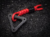 EDC Triangle Fidget Keychain with Bead & Lanyard
