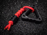 EDC Triangle Fidget Keychain with Bead & Lanyard