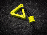 EDC Triangle Fidget Keychain with Bead & Lanyard