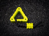 EDC Triangle Fidget Keychain with Bead & Lanyard