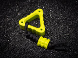 EDC Triangle Fidget Keychain with Bead & Lanyard