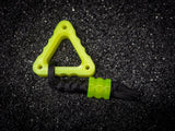 EDC Triangle Fidget Keychain with Bead & Lanyard