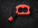 AIR KNUX™ - Ultralite Double Finger EDC Stealth Knuckles - Translucent Blood Red (UV Reactive)