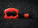 AIR KNUX™ - Ultralite Double Finger EDC Stealth Knuckles - Translucent Blood Red (UV Reactive)