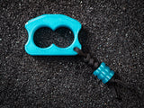 AIR KNUX™ - Ultralite Double Finger EDC Stealth Knuckles - Translucent Frozen Aqua