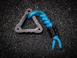 EDC Triangle Fidget Keychain with Bead & Lanyard