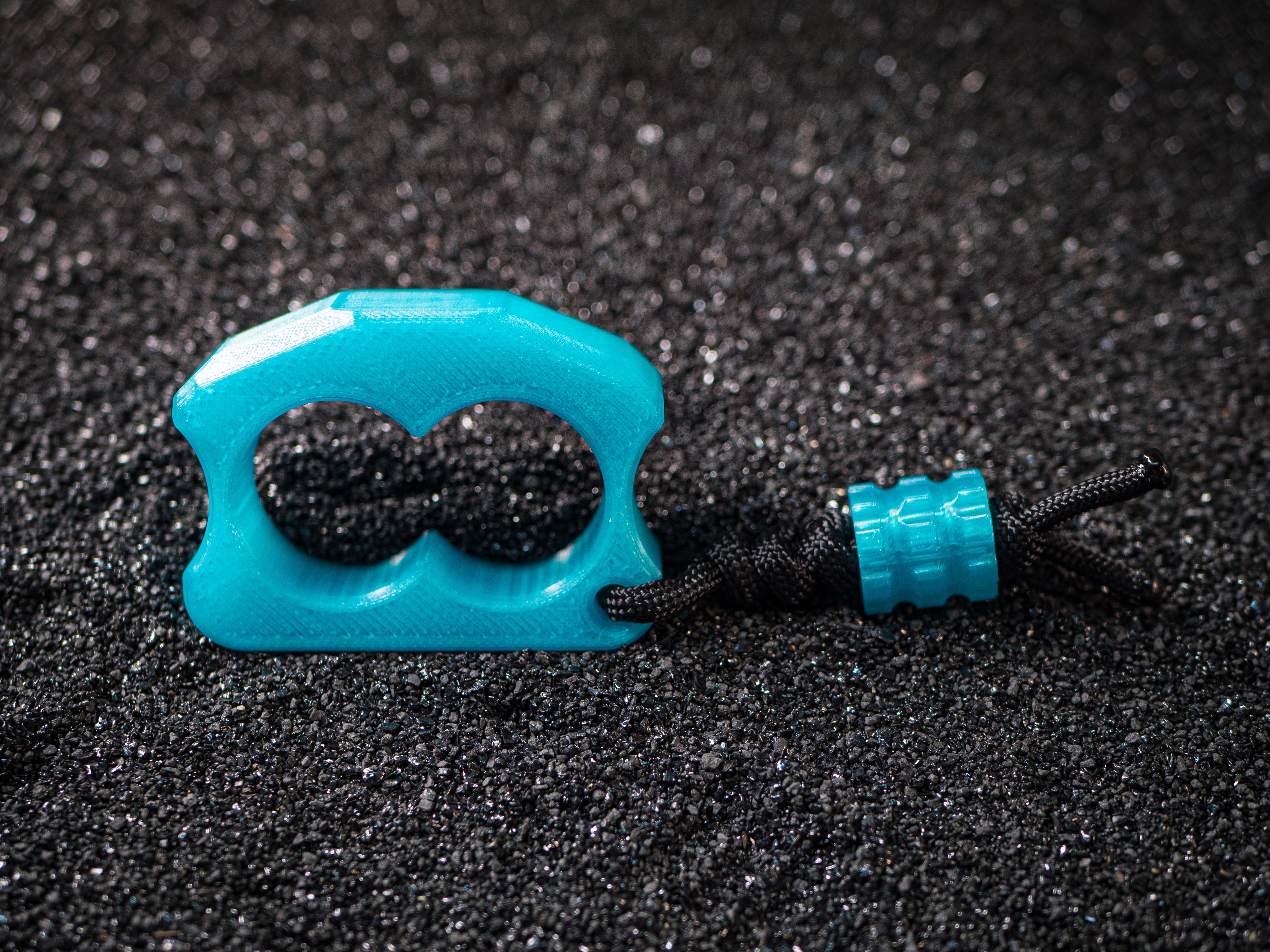 AIR KNUX™ - Ultralite Double Finger EDC Stealth Knuckles - Translucent Frozen Aqua