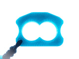 AIR KNUX™ - Ultralite Double Finger EDC Stealth Knuckles - Translucent Frozen Aqua