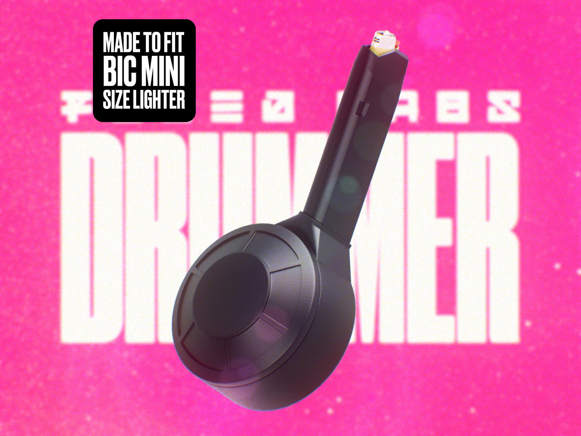 DRUMMER - Drum Mag BIC MINI SIZE Lighter + Stash Case - 48 COLORS
