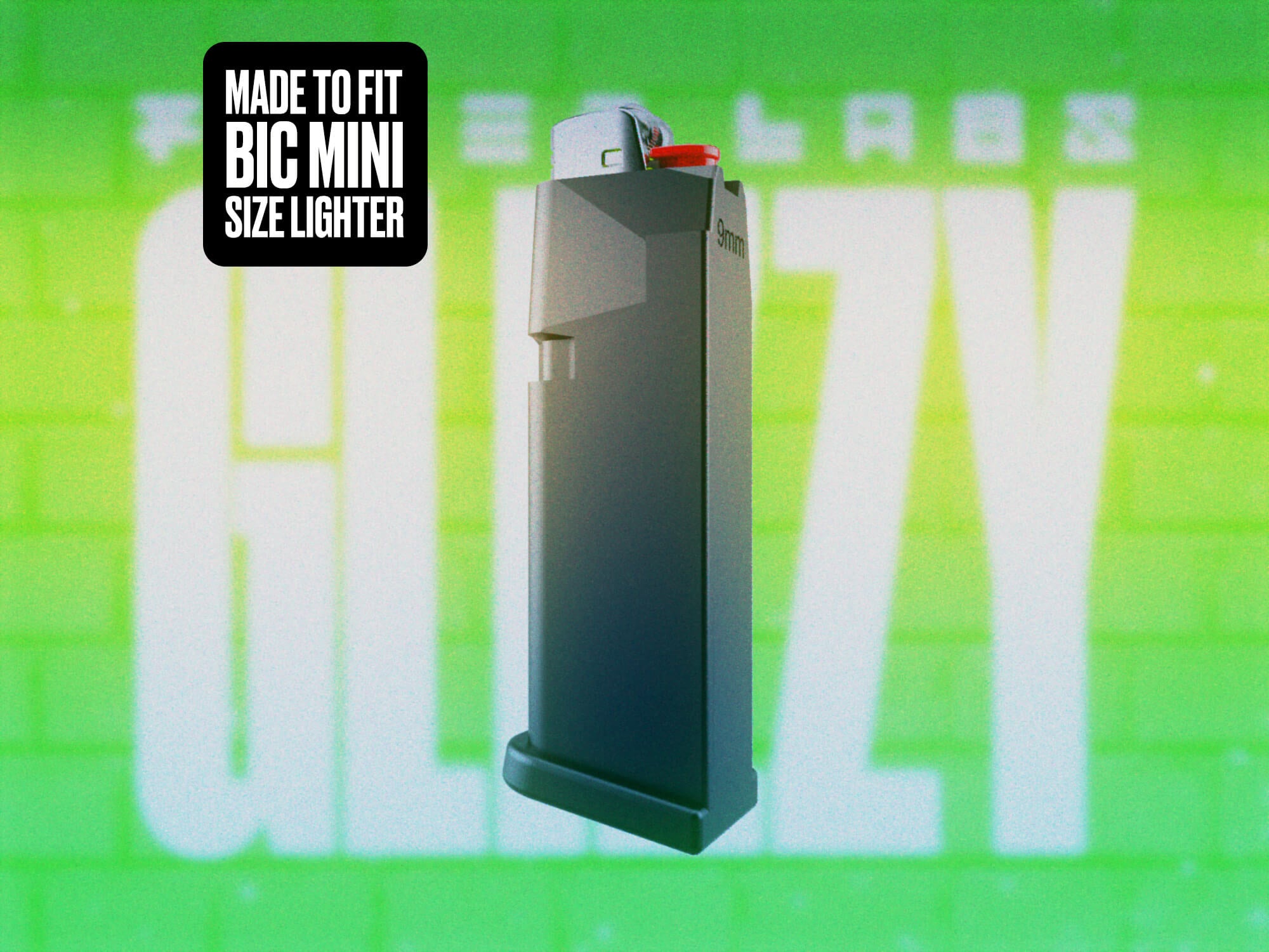 GLIZZY - BIC MINI SIZE - Magazine Lighter Case - 48 COLORS